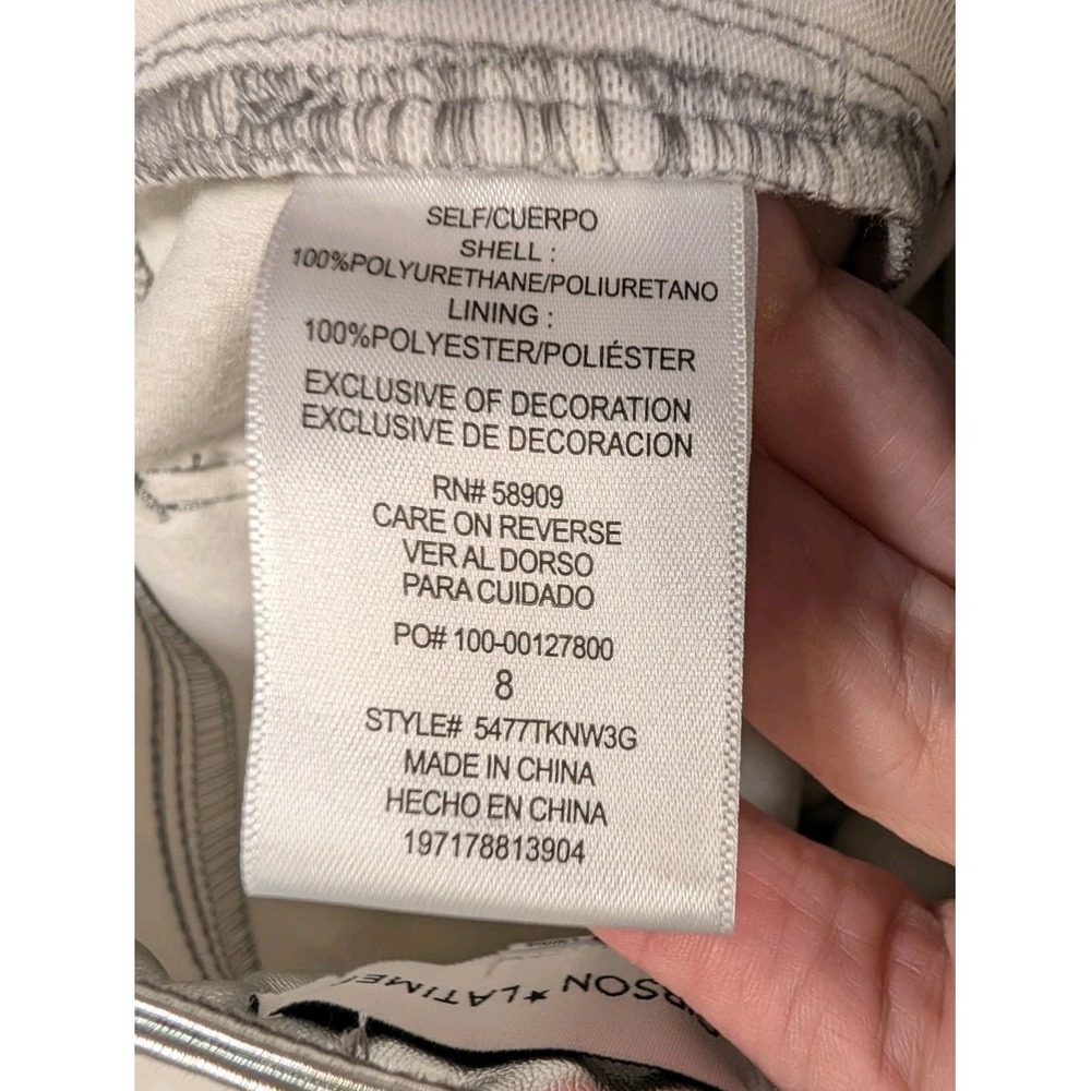 Gibson Latimer Women Silver Metallic Perfect Fit Wide Leg READ Pants Size 8 - Picture 11 of 14